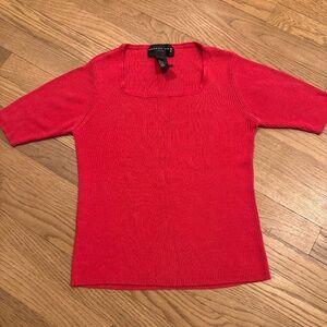 Vintage August Silk knit red top